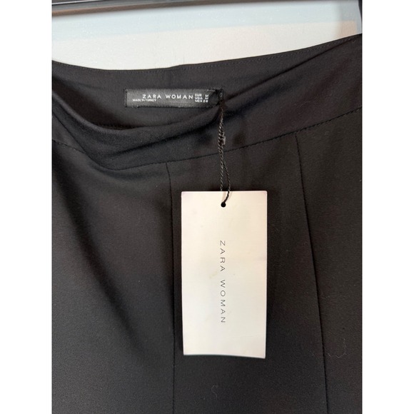 NWT ZARA Women's Black Lace Flare Dress Pants, Size Medium - Picture 12 of 14